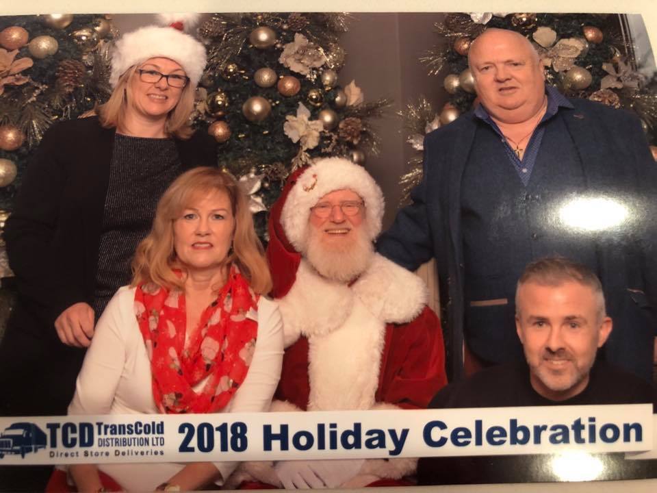 John, Erin, Melissa & Shane with Santa at TransColds Holiday celebration Tsawwassen Springs Golf Resort. December 8, 2018