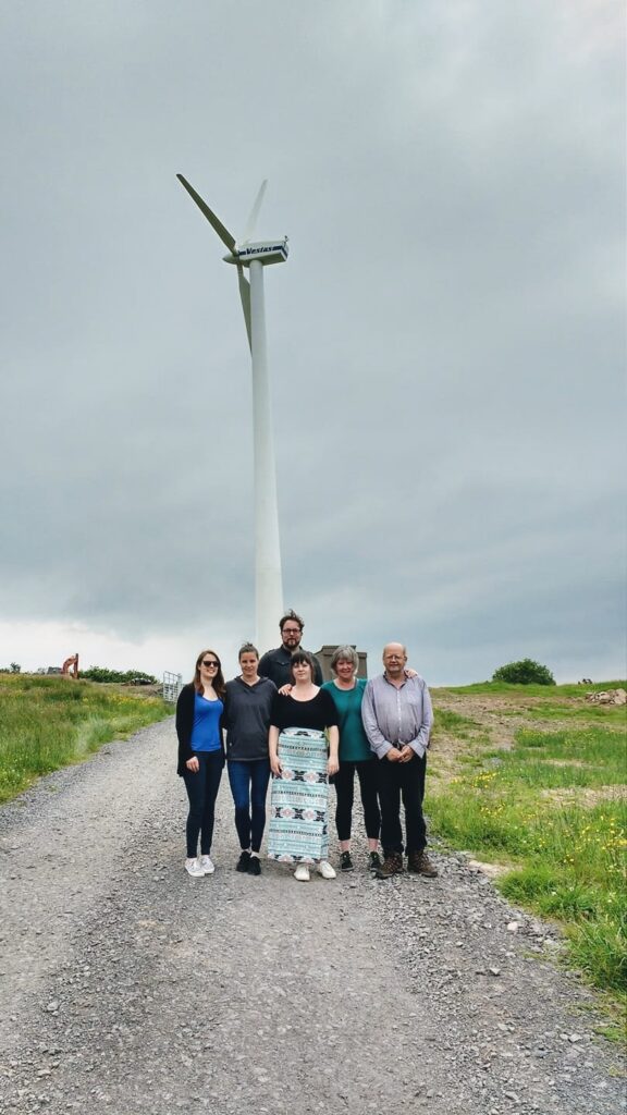 Wind Turbine after many decades. We still enjoy rich visits between the Canadian and Northern Irish families. Read further down for a full list of names.