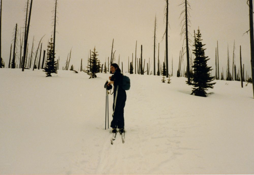 Cross country skiing, winter 1986
