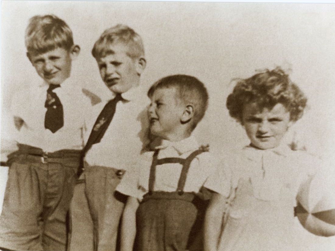 My Siblings, taken 1952. The four brothers, Aidan on the left was killed in a vehicle accident April 1953. (1) (NXPowerLite Copy) (1).jpg