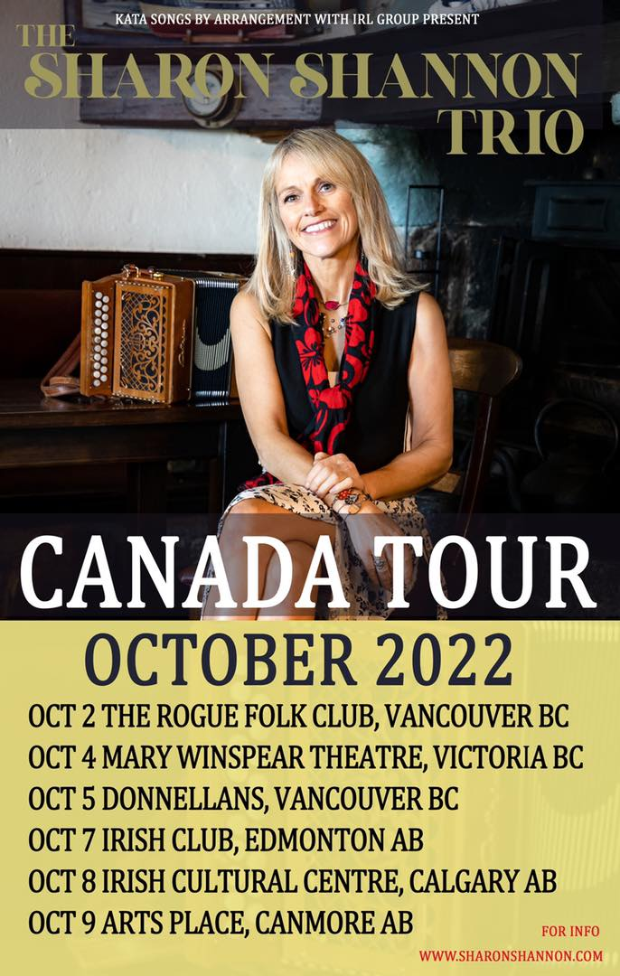 SHARON SHANNON IS COMING TO BC! GET YOUR TICKETS BEFORE THEY ARE SOLD OUT!