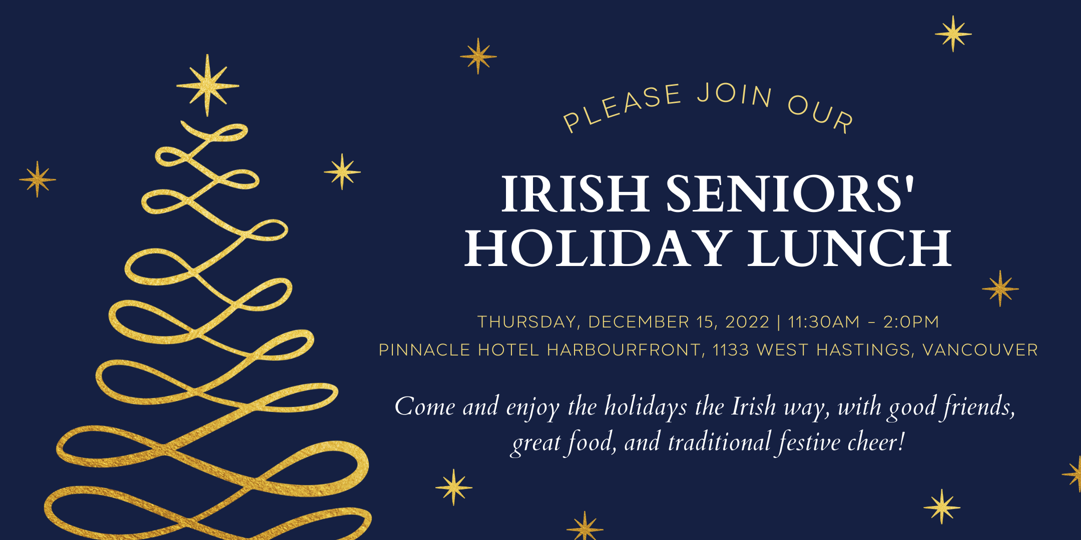 Annual Irish Seniors' Holiday Lunch - DEC 15