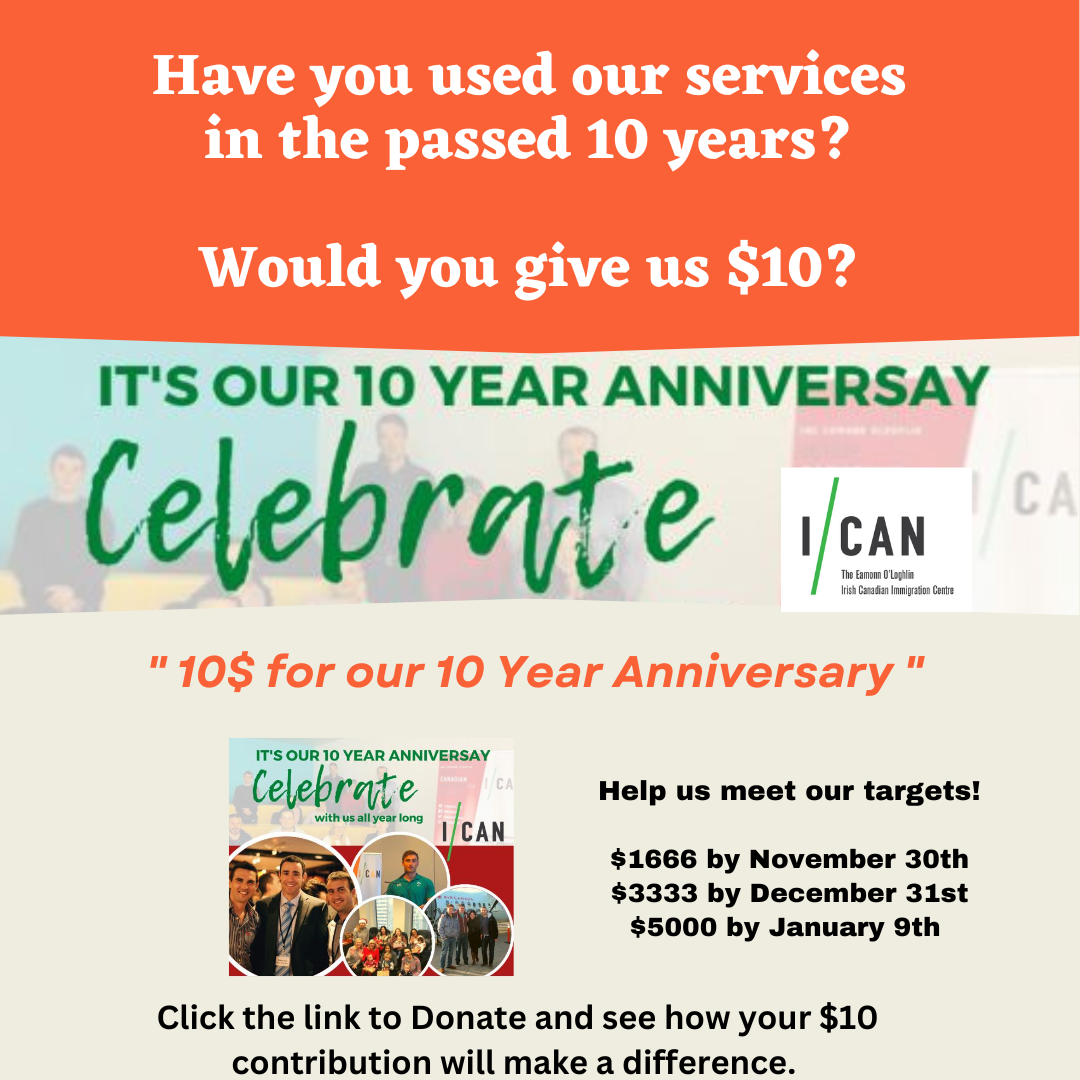 TEN FOR TEN! Can you spare $10 for I/CAN?