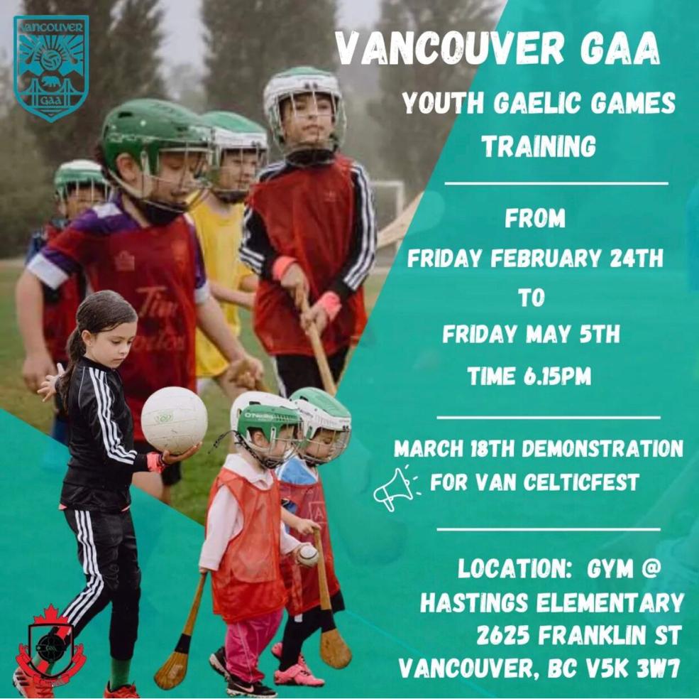 Vancouver GAA Youth Camps