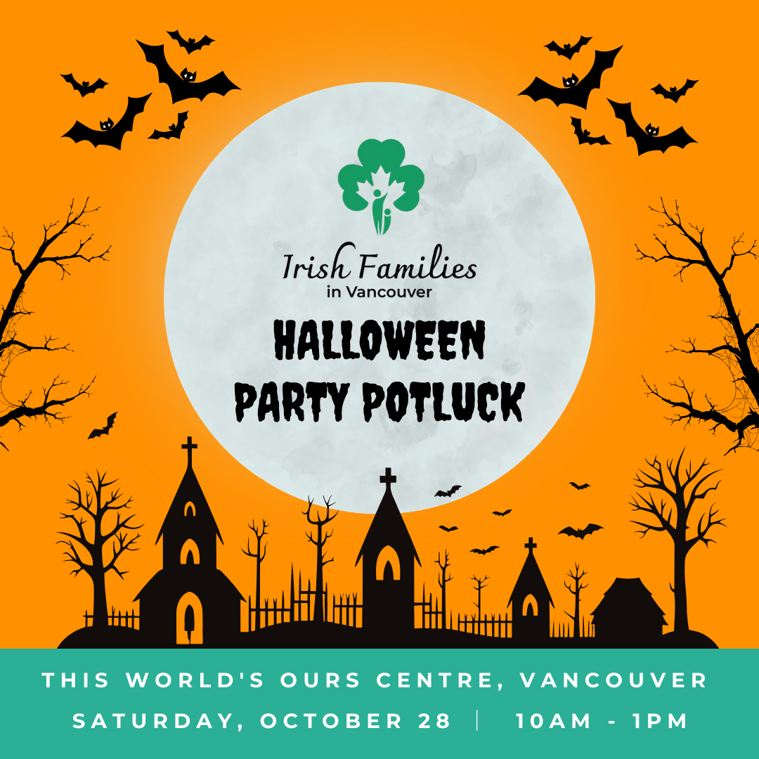 Halloween Party Pot Luck with Irish Families in Vancouver